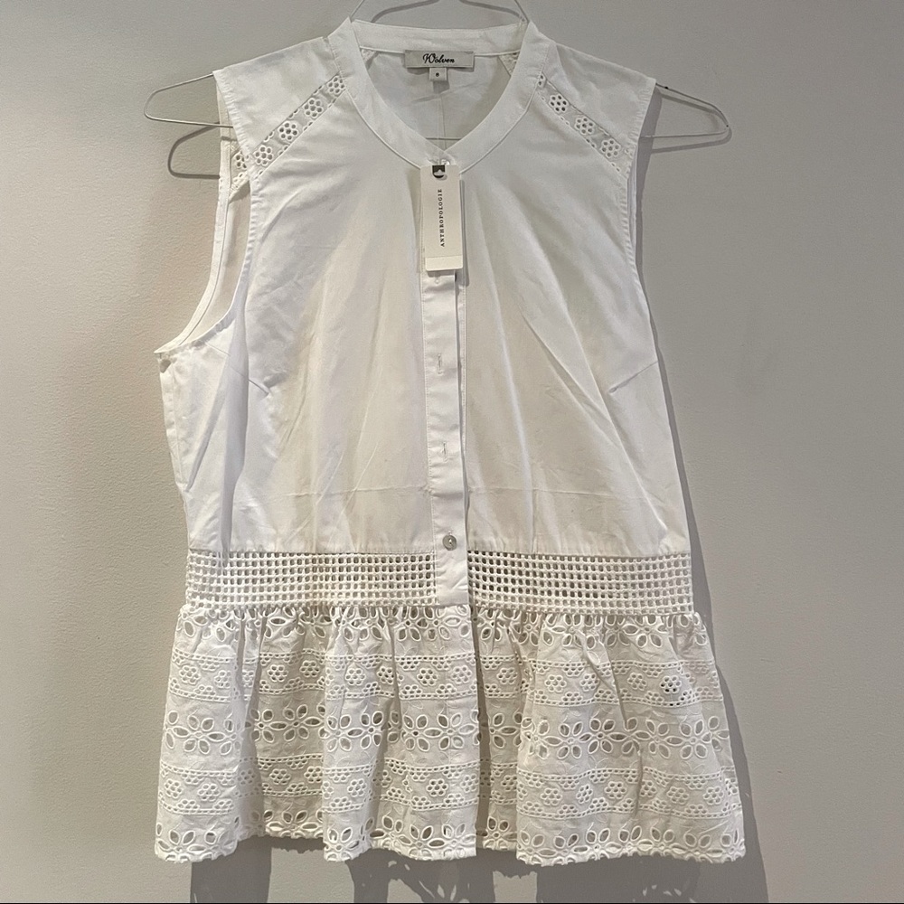 White Anthropologie tank top